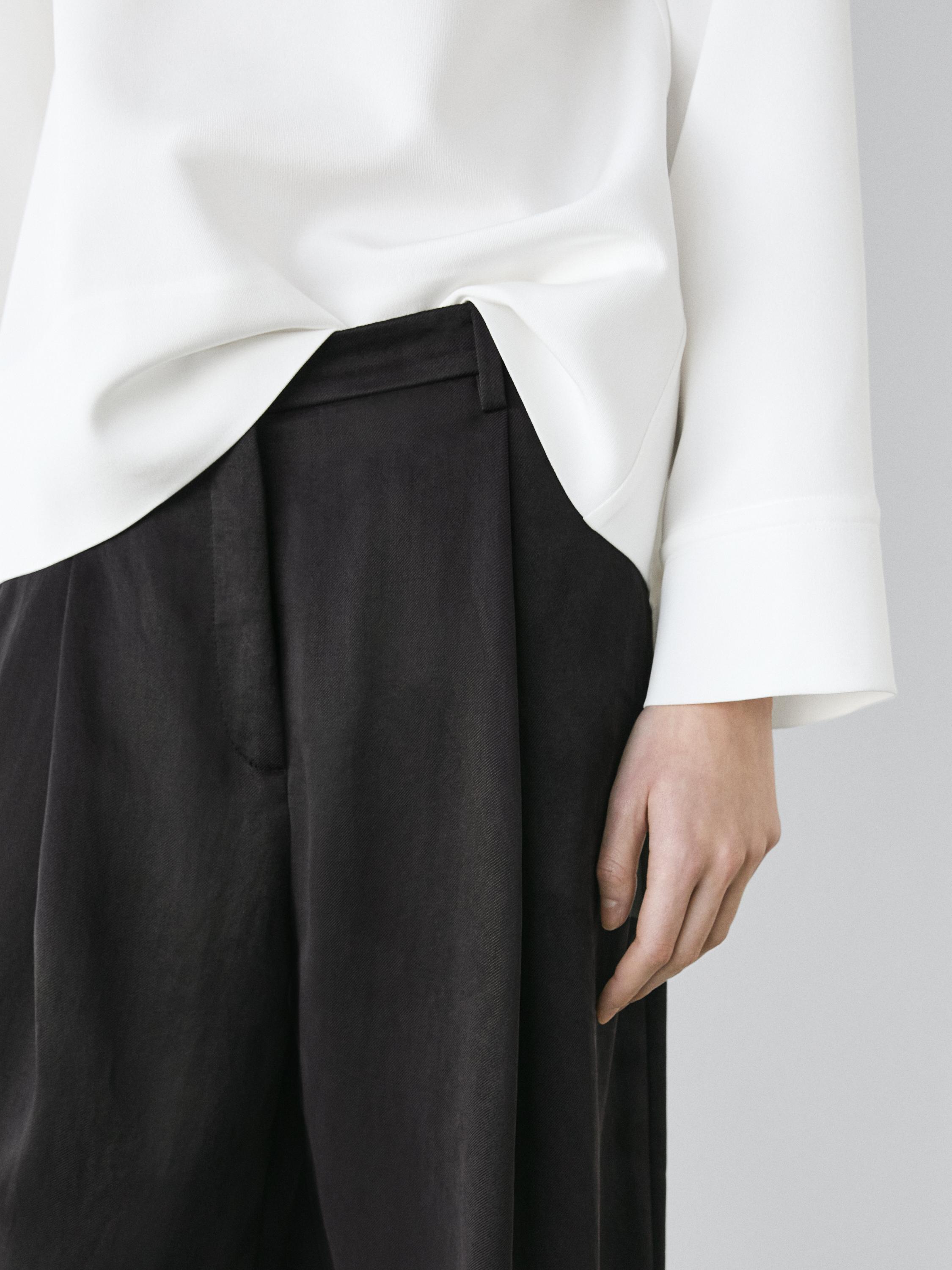 Pantalon fluide plissé